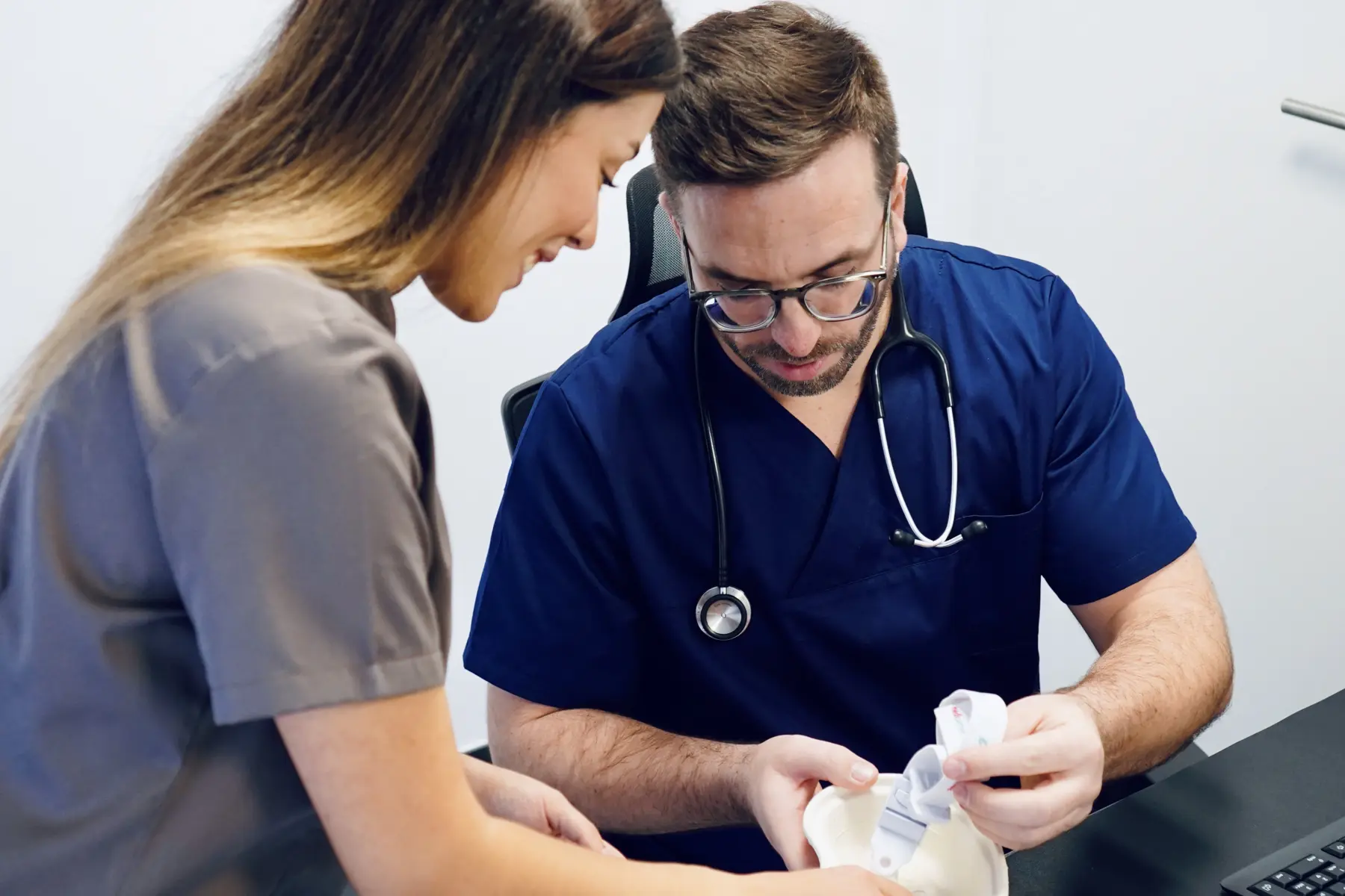 Arzt mit Patient